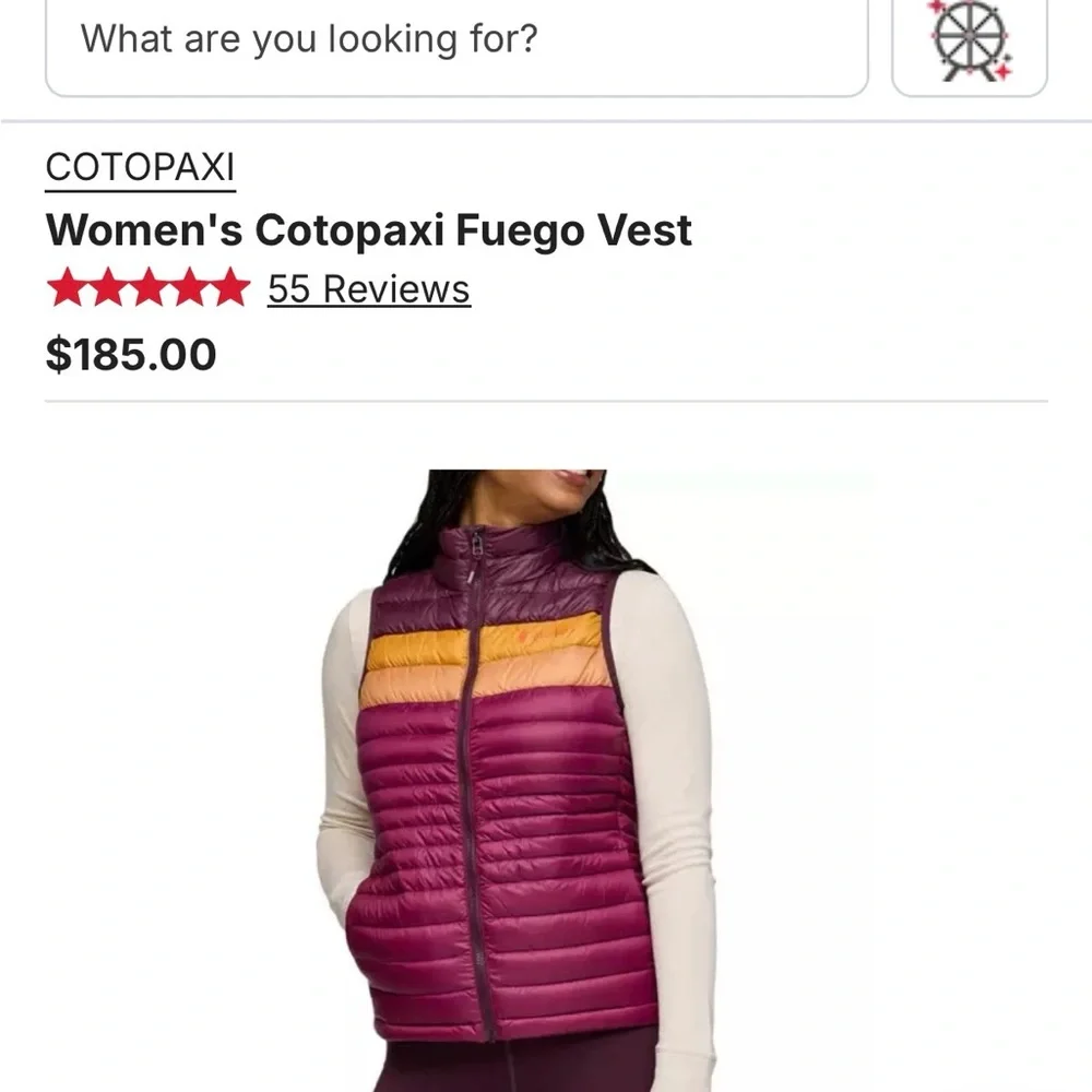 Cotopaxi Women’s Fuego Vest Size Small Like New - Picture 3 of 3